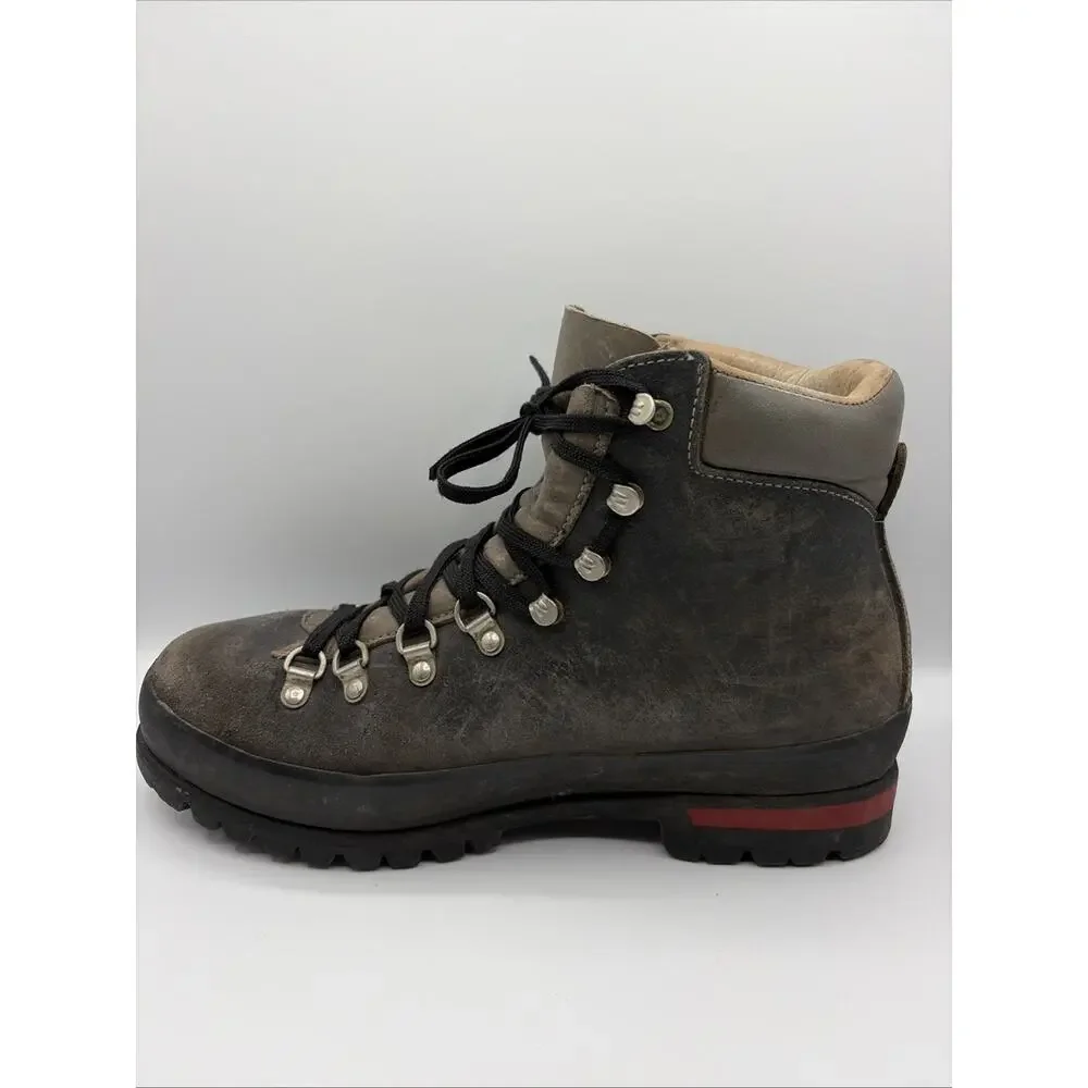 Raichle Men's Size 10.5 M Swiss Leather Hiking Mountaineering Boots VTG Good